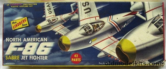 Lindberg 1/48 North American F-86 Sabre Jet, 505-98 plastic model kit